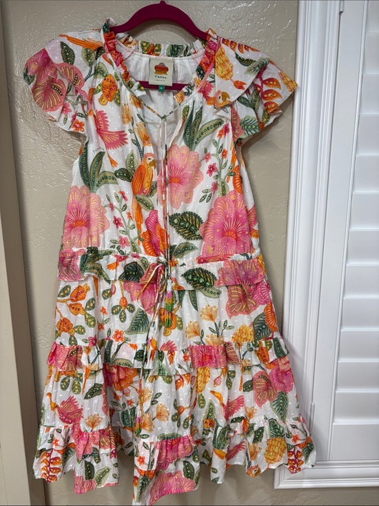 FARM Rio Dresses & Skirts - FARM RIO short tiered summer cotton Dress with tassels